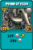 Wizard101 Death spell card: Pound of Flesh, Spell ID 13870
