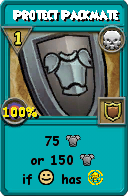 Wizard101 Death spell card: Protect Packmate, Spell ID 13878