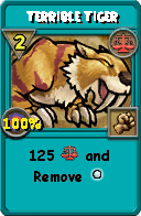 Wizard101 Balance spell card: Terrible Tiger, Spell ID 13879