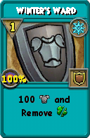 Wizard101 Ice spell card: Winter's Ward, Spell ID 13884