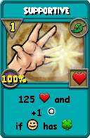 Wizard101 Life spell card: Supportive, Spell ID 13886