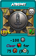 Wizard101 Death spell card: Atrophy, Spell ID 13889