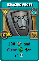 Wizard101 Ice spell card: Bracing Frost, Spell ID 13890