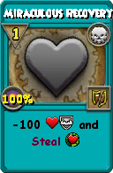 Wizard101 Death spell card: Miraculous Recovery, Spell ID 13897