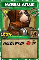 Wizard101 Life spell card: Natural Attack, Spell ID 13916