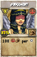 Wizard101 Balance spell card: Judgement, Spell ID 13917