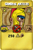 Wizard101 Myth spell card: General Akilles, Spell ID 13920