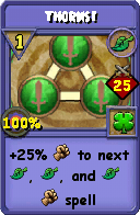 Wizard101 Life spell card: Thorns!, Spell ID 13940