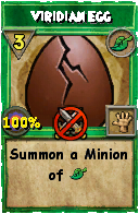 Wizard101 Life spell card: Viridian Egg, Spell ID 13950
