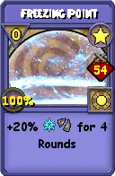 Wizard101 Star spell card: Freezing Point, Spell ID 13954