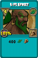 Wizard101 Life spell card: Life Efreet, Spell ID 13956