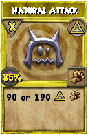 Wizard101 Myth spell card: Natural Attack, Spell ID 13962