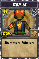 Wizard101 Shadow spell card: Sylvia!, Spell ID 13970