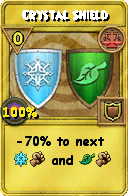 Wizard101 Balance spell card: Crystal Shield, Spell ID 13973