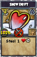 Wizard101 Shadow spell card: Snow Drift, Spell ID 13976
