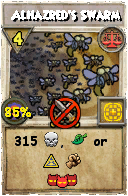 Wizard101 Balance spell card: Alhazred's Swarm, Spell ID 13339