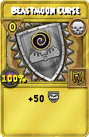Wizard101 Death spell card: Beastmoon Curse, Spell ID 13406