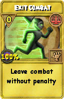 Wizard101 Balance spell card: Exit Combat, Spell ID 13868