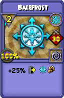 Wizard101 Ice spell card: Balefrost, Spell ID 13373