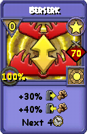 Wizard101 Star spell card: Berserk, Spell ID 13470