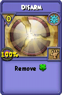Wizard101 Ice spell card: Disarm, Spell ID 13563