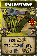 Wizard101 Myth spell card: Bale Barbarian, Spell ID 13780