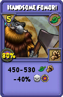 Wizard101 Life spell card: Handsome Fomori, Spell ID 13655