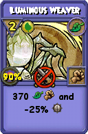 Wizard101 Life spell card: Luminous Weaver, Spell ID 13953