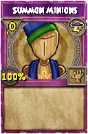 Wizard101 Storm spell card: Summon Minions, Spell ID 13262