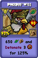 Wizard101 Life spell card: Phoebus' Will, Spell ID 13052