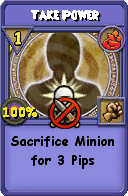 Wizard101 Fire spell card: Take Power, Spell ID 13310