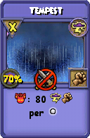 Wizard101 Storm spell card: Tempest, Spell ID 13015
