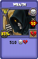 Wizard101 Death spell card: Wraith, Spell ID 13803