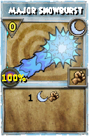 Wizard101 Moon spell card: Major Snowburst, Spell ID 14011