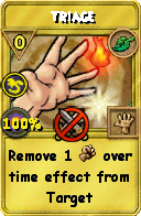 Wizard101 Life spell card: Triage, Spell ID 14031