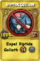 Wizard101 Myth spell card: Riptide Goliath, Spell ID 14035