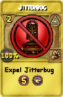 Wizard101 Myth spell card: Jitterbug, Spell ID 14049