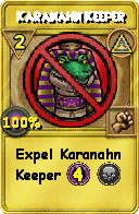 Wizard101 Myth spell card: Karanahn Keeper, Spell ID 14052