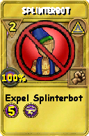 Wizard101 Myth spell card: Splinterbot, Spell ID 14054