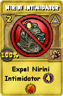 Wizard101 Myth spell card: Nirini Intimidator, Spell ID 14055