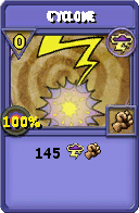 Wizard101 Storm spell card: Cyclone, Spell ID 14080