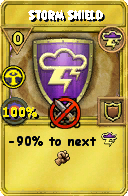 Wizard101 Storm spell card: Storm Shield, Spell ID 14098