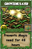 Wizard101 Gardening spell card: Growzone Layer, Spell ID 14100