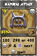 Wizard101 Death spell card: Natural Attack, Spell ID 14103