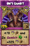 Wizard101 Storm spell card: Oni's Gambit, Spell ID 14110