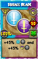 Wizard101 Storm spell card: Squall Blade, Spell ID 14122