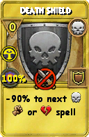 Wizard101 Death spell card: Death Shield, Spell ID 14136