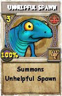 Wizard101 Balance spell card: Unhelpful Spawn, Spell ID 14139