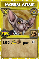 Wizard101 Myth spell card: Natural Attack, Spell ID 14143