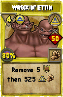 Wizard101 Myth spell card: Wreckin' Ettin, Spell ID 14153